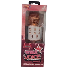 MICROFONE INFANTIL BLUETOOTH STAR VOICE ROSE GOLD ZOOP TOYS - Arrivata