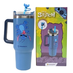 Copo Térmico Canecão Tumbler Inox 1,15L Canudo STITCH DISNEY