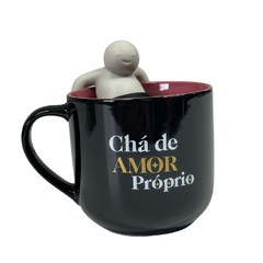 Caneca C/ Infusor de Chá Zona Criativa - CHÁ DE AMOR PRÓPRIO - Arrivata