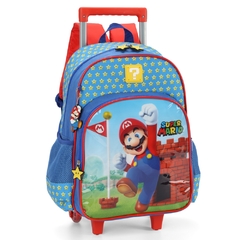 Mochila de Rodinhas SUPER MARIO - Luxcel Azul