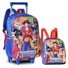 Kit Mochila Rodinhas e Lancheira Oficial ONE PIECE OP3591K