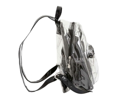 MOCHILA EM VINIL TRANSPARENTE COM BOLSA INTERNA PRETA PAGANI LD1931 - comprar online