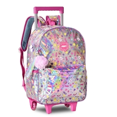 Kit Mochila de Rodinhas Holográfica HAPPY CLIO HL3595K - comprar online