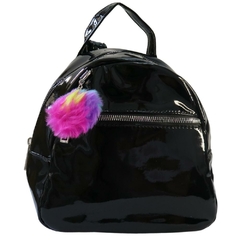 Bolsa Mini Mochila De Costas Pagani Vinil LD1948 Preto