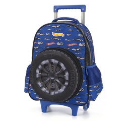 Kit Mochila Rodinhas e Estojo Oficial HOT WHELLS Pneu Azul - comprar online