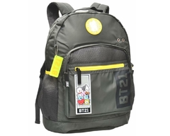 KIT MOCHILA DE COSTAS E ESTOJO EM NYLON CINZA BT21 OFICIAL - comprar online