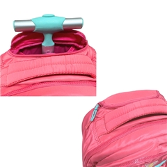 Kit Mochila de Rodinhas em Nylon OFICIAL LULUCA LU24077 Rosa na internet