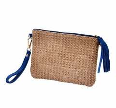 BOLSA TRANSVERSAL PAGANI EM PALHA - AZUL PG6934AZ