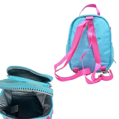 Kit Mochila de Costas em Nylon OFICIAL LULUCA LU24074 Azul