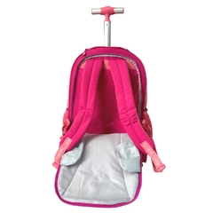 Kit Mochila de Rodinhas em Nylon OFICIAL LULUCA LU2460 Rosa - Arrivata