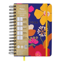 Agenda Planner Wire-o 2025 Pólen Diária A5 AROMAS AZUL