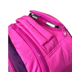 Kit Mochila de Rodinhas em Nylon OFICIAL LULUCA LU2460 Roxo - Arrivata