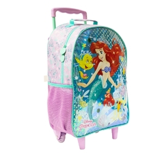 Kit Mochila Rodinhas e Estojo Pequena Sereia Ariel Disney na internet