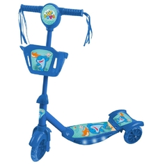 Patinete infantil 3 rodas Musical com luzes Azul Zoop Toys