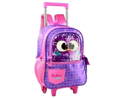 KIT MOCHILA DE RODINHAS OFICIAL BUBU E AS CORUJINHAS - ROSA - comprar online