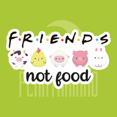 Adesivo Friends not Food em Vinil