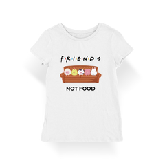 Camiseta Baby Look Friends Not Food