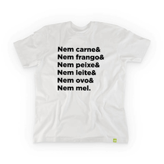 Camiseta Nem Carne - Plantariano - Camisetas Veganas e Ecológicas