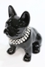 Adorno - Figura Bulldog Francés Negro con Collar de Strass