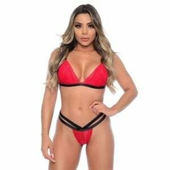 Conjunto Strappy sem Bojo em Renda Floral Patitex - sexshopchamaintensasp