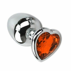 Plug Anal Cônico com Cristal Formato Coração M Sexy Import - comprar online