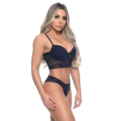 Conjunto Cropped Roberta Rendado com Bojo Patitex - comprar online