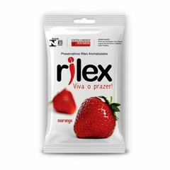 Preservativo Lubrificado Com Aroma De Morango Com 03 Unidades Rilex