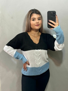 Blusa Tricolor Trançada - loja online