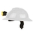 Kit Casco Minero Full Brim Blanco con SLOT y Arnes Textil a cremallera