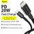 Cabo Baseus Usb-c PD 20w Fast Charge - comprar online