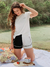 Conjunto camiseta off white e shorts duas cores - comprar online