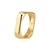 ANEL QUADRADO FOLHEADO OURO 18K