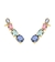 EAR CUFF CRISTAIS COLORIDOS | FOLHEADO A OURO 18K