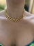 CHOKER GROSSA DE ELO GRUMET | FOLHEADO A OURO 18K