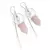 BRINCO CRISTAL NATURAL QUARTZO ROSA PRATA 925