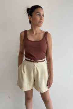 SHORT’S DE VISCOSE BARI BEGE - comprar online