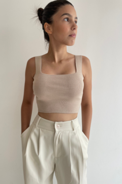 CROPPED SICÍLIA BEGE - comprar online