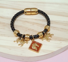 Pulseira Couro Cavalos - comprar online