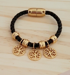 Pulseira Couro Arvore da Vida