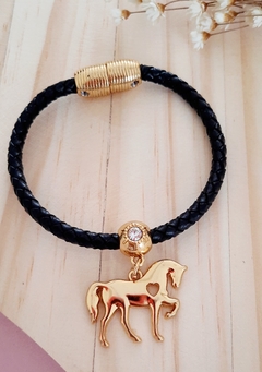 Pulseira Couro Cavalo Coração - comprar online