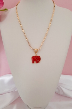 Colar Elefante Red Gold