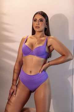 Conjunto Shine Lurex Roxo