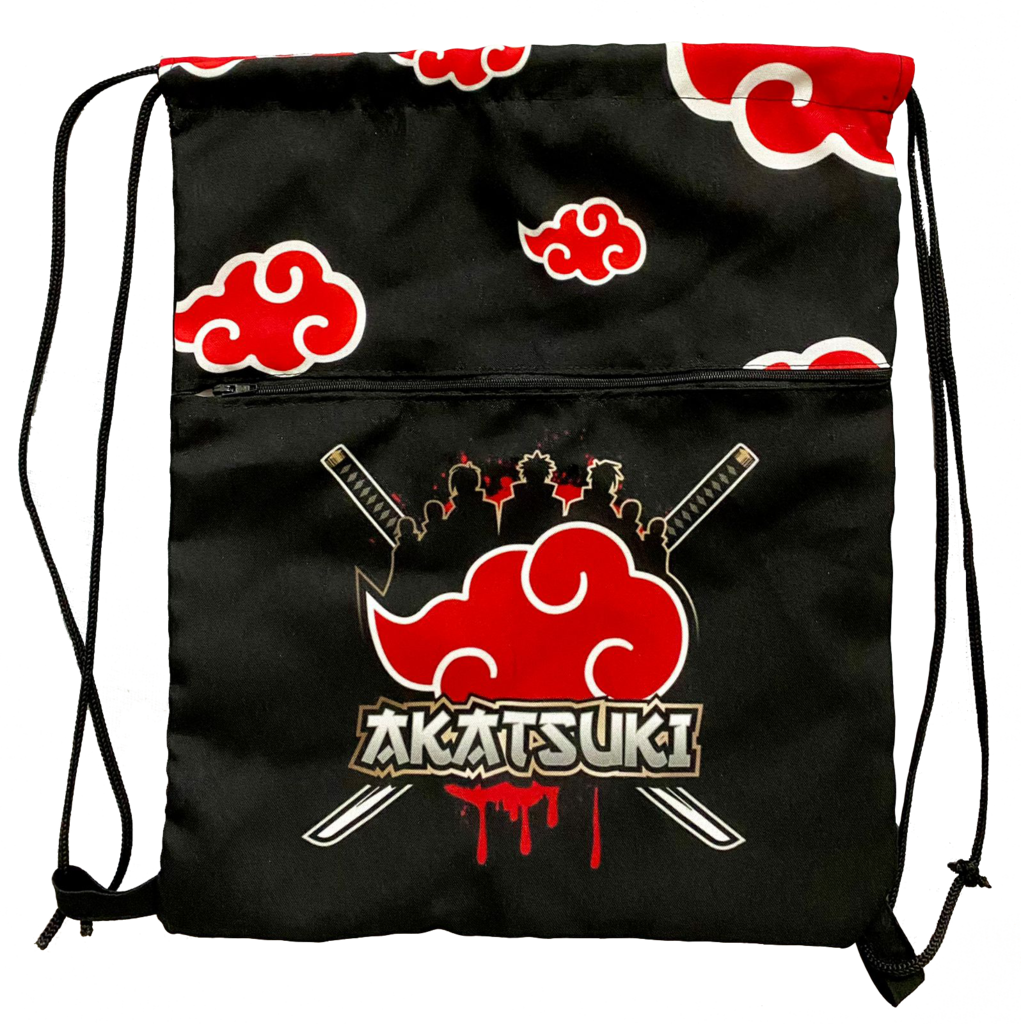 Mochila Renegados Akatsuki Ninjas Nuvens vermelhas Estilo Saco