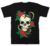 Camiseta Caveira com cobra e rosas (do P ao G4)