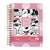 Caderno Smart Minnie Colegial Com Folhas Coloridas Tira e Põe