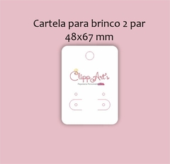 Cartela Bijuterias 48x67 mm 2 pares