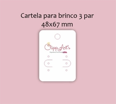 Cartela Bijuterias 48x67 mm 3 pares