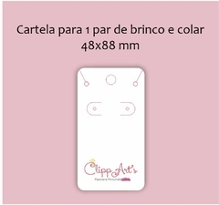 Cartela para 1 par de brinco + colar