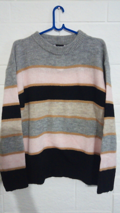 Sweater Lana Tejido Rayado Combinado - comprar online