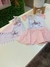 Conjuntinho Infantil (Body com Manguinha Princesa + Saia + Naninha + Caixa MDF)